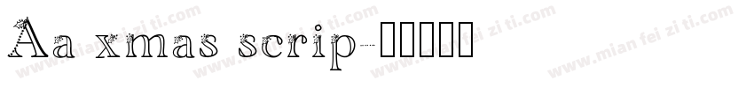 Aa xmas scrip字体转换